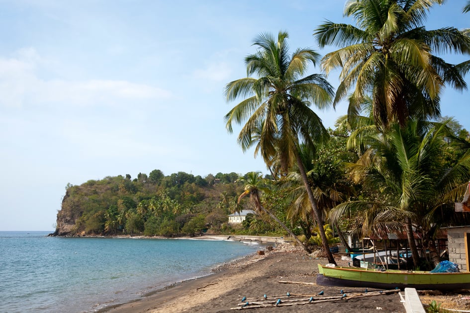 Toucari Bay and beach on Dominica